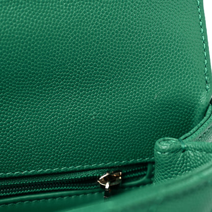 Chanel Caviar Quilted Extra Mini Coco Handle Flap Green 10 of 11