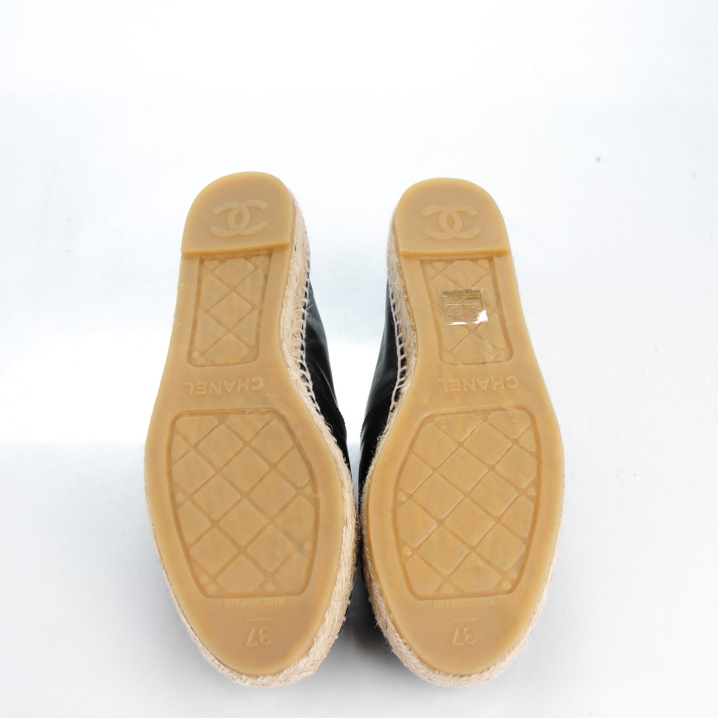 Lambskin CC Espadrilles 37 Black