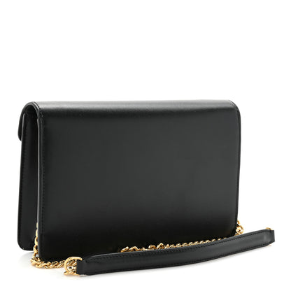 Celine Shiny Calfskin Triomphe Margo Wallet on Chain Black 3 of 11