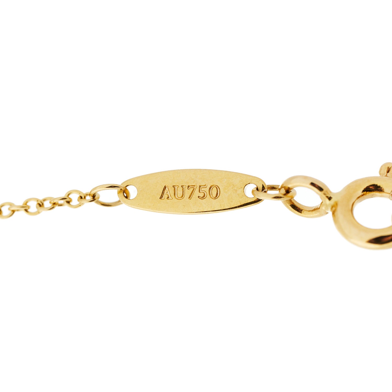 Tiffany 18K Yellow Gold Diamond .17ct Elsa Peretti Diamonds by the Yard Pendant Necklace 5 of 6