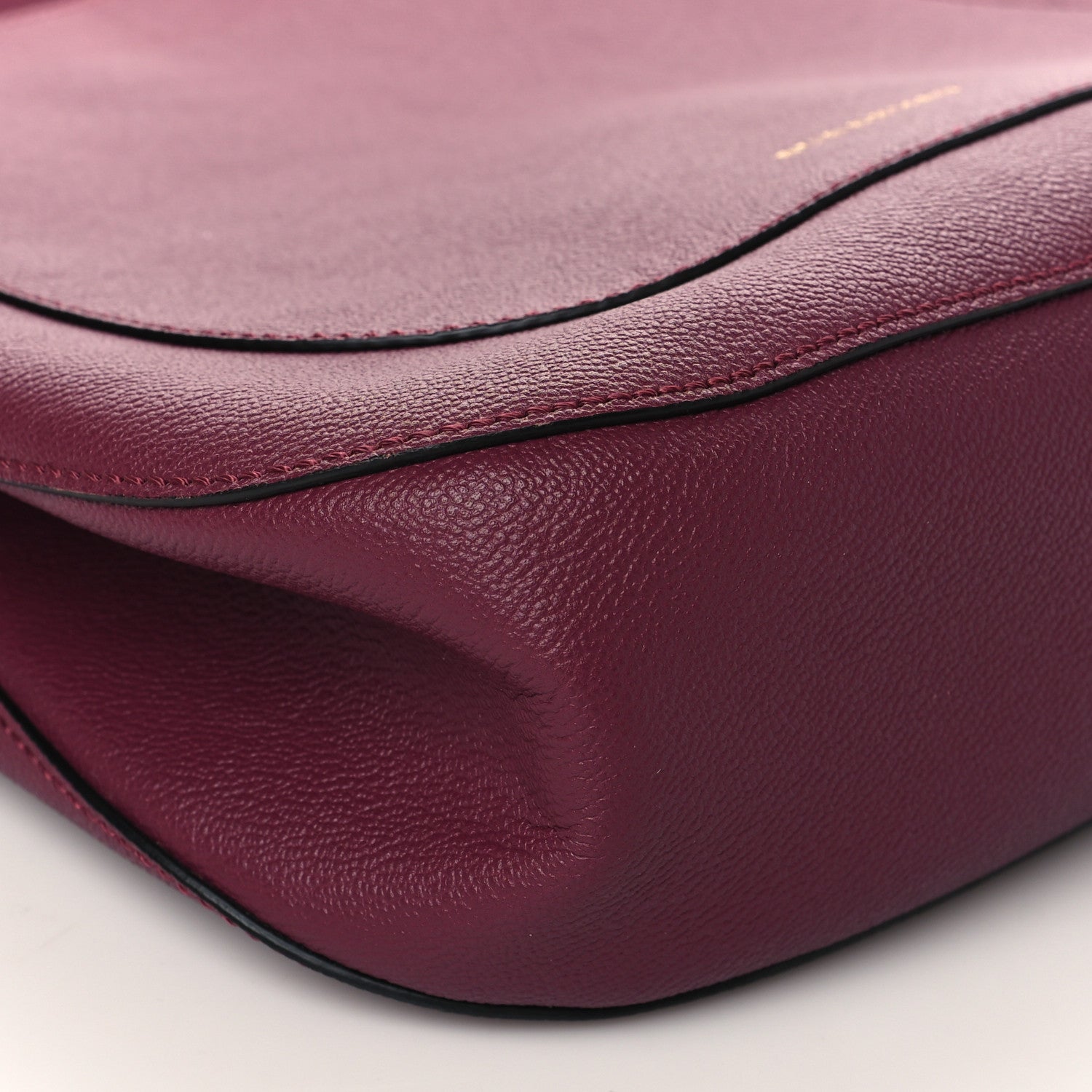 Burberry Soft Grain Calfskin Bi-Color Small Elmstone Hobo Dark Plum 8 of 9