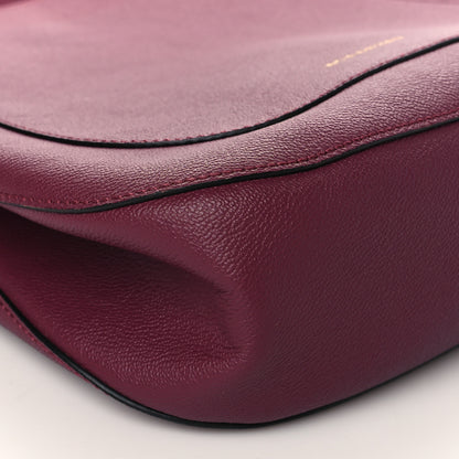 Burberry Soft Grain Calfskin Bi-Color Small Elmstone Hobo Dark Plum 8 of 9
