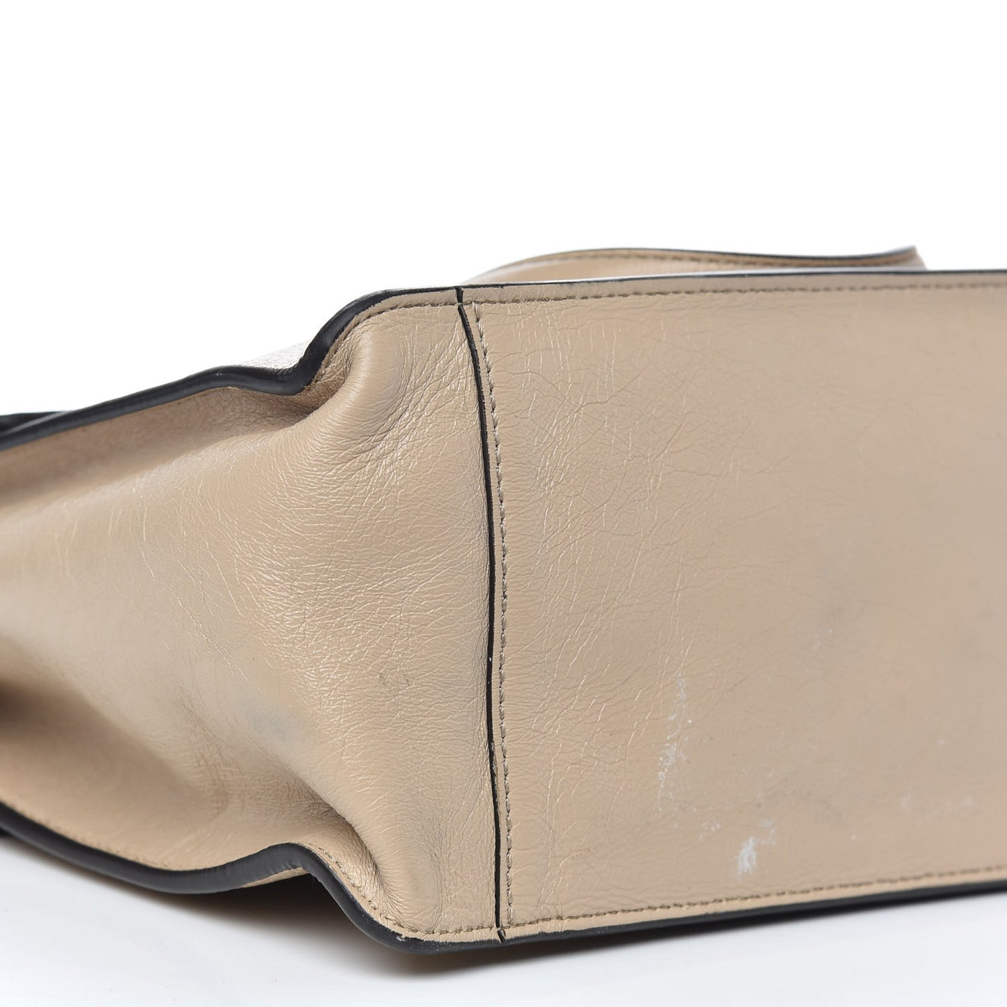 Agnello Old Shine Vitello Go Rain Large Flip Tote Amido Cocco