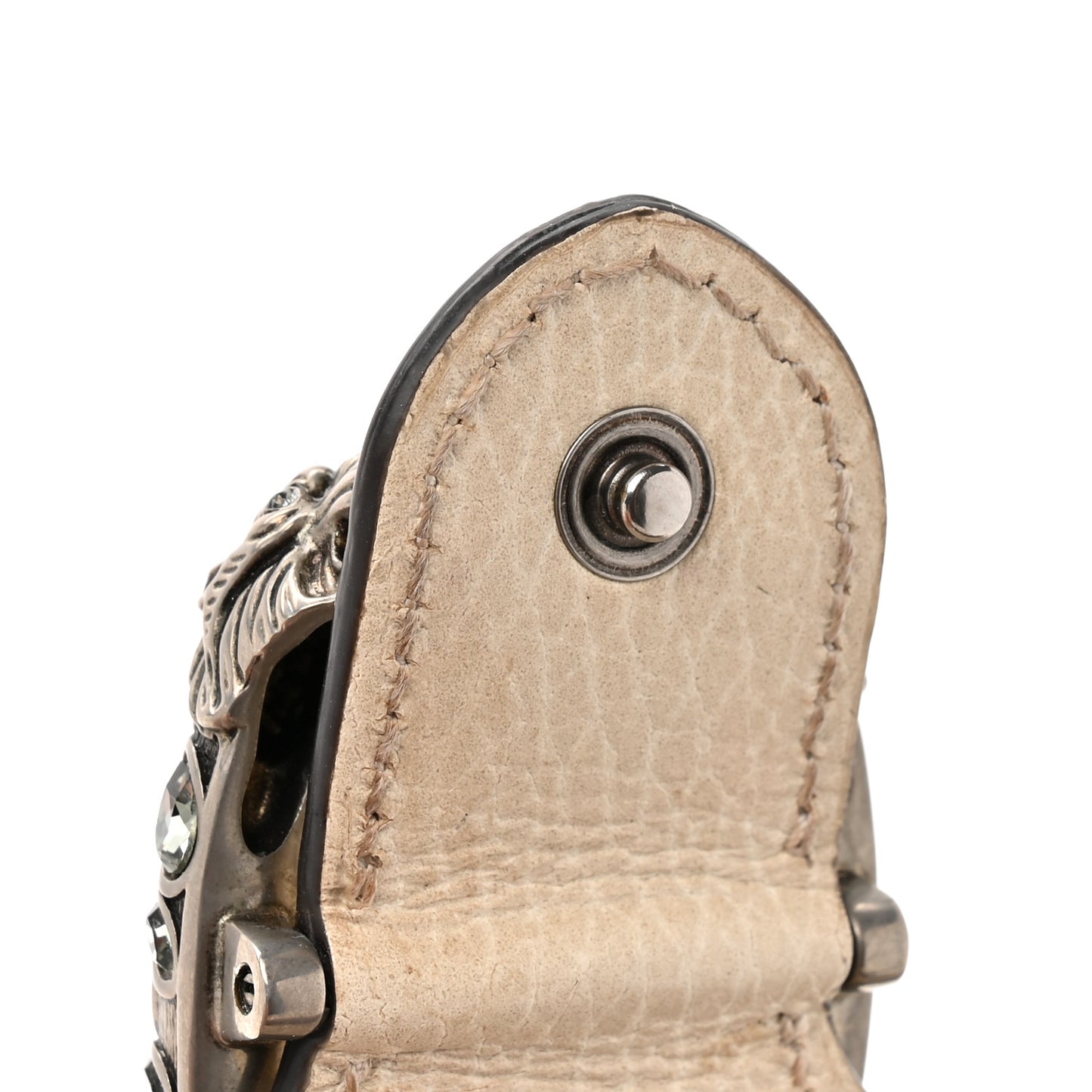 Dollar Calfskin Crystal Super Mini Dionysus Shoulder Bag Mystic White Black Diamond