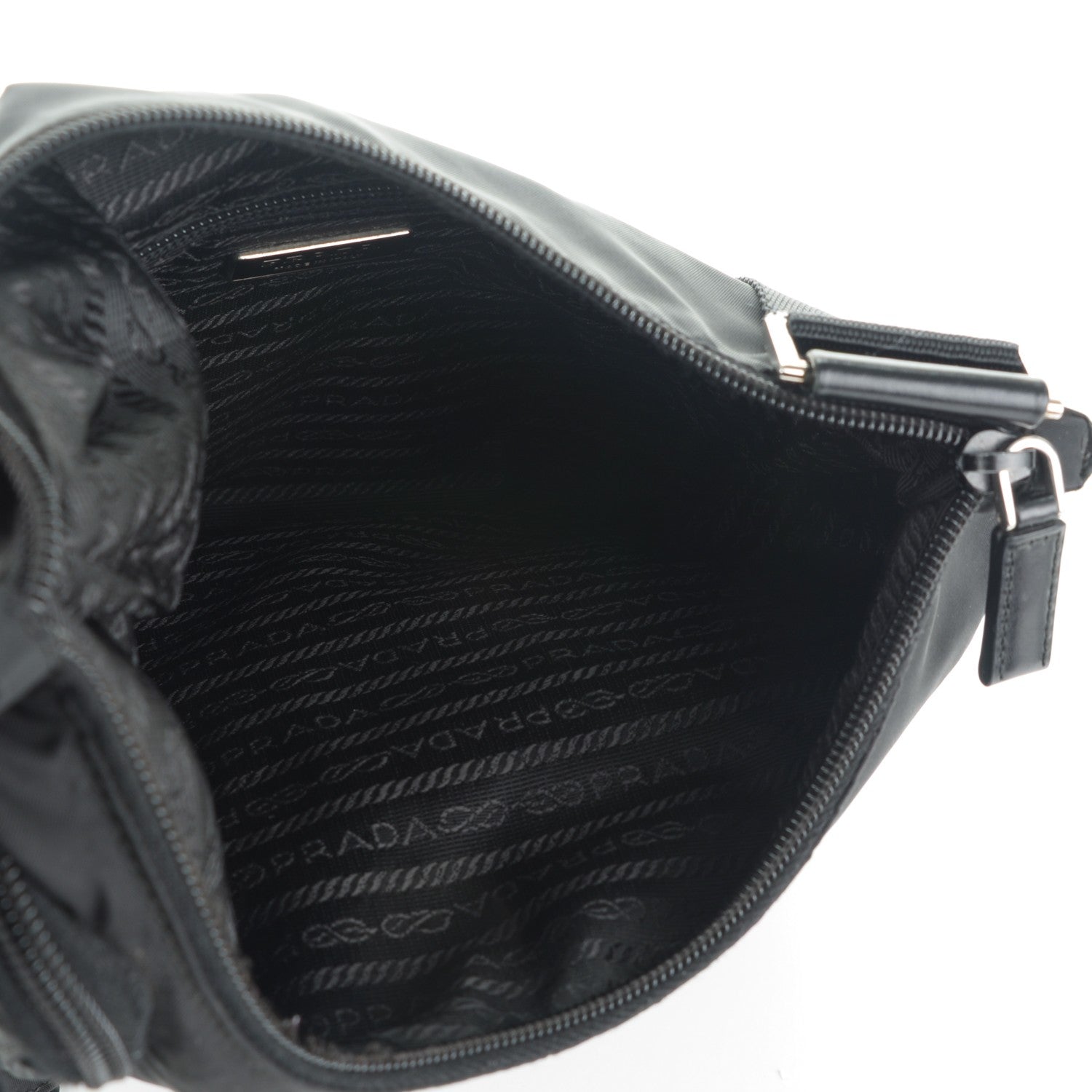Prada Nylon Vela Sling Messenger Bag Black 5 of 6