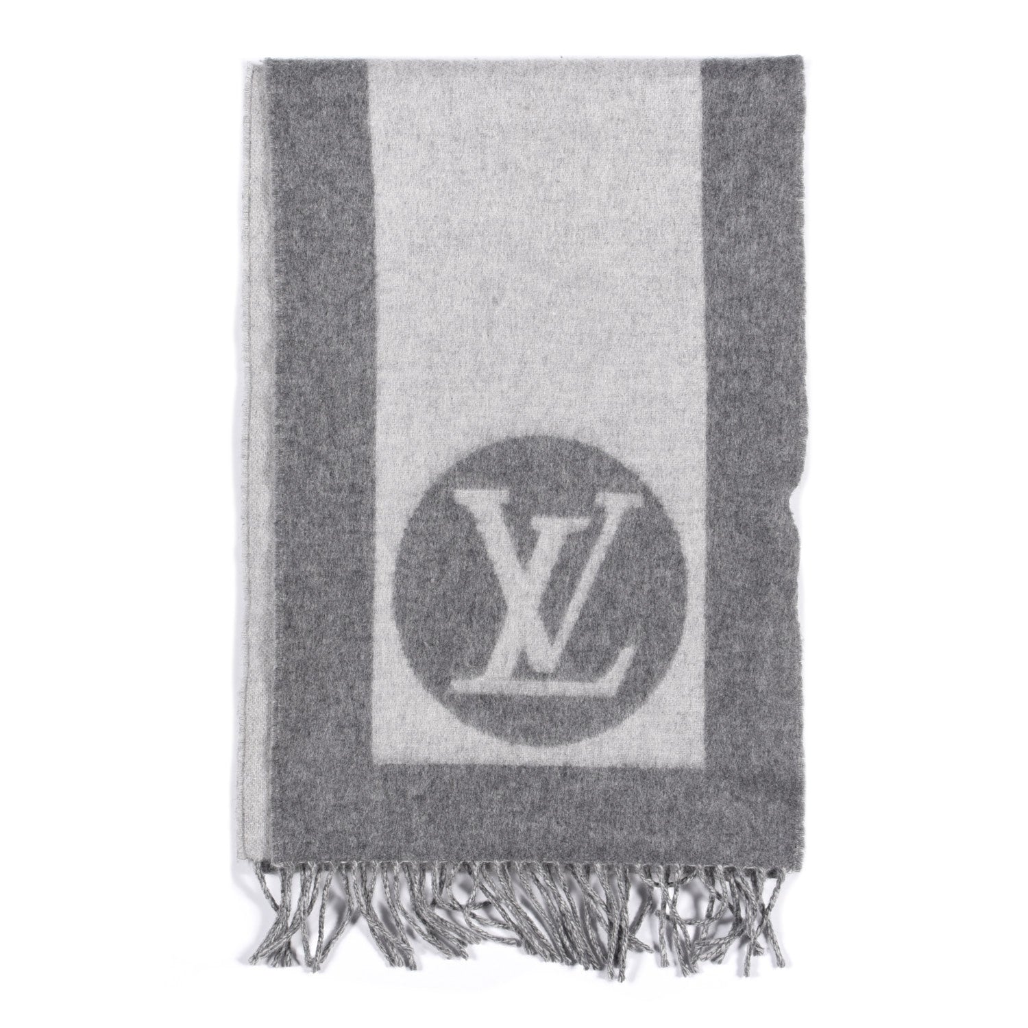 Louis Vuitton Lambswool Angora Cardiff Scarf Grey 2 of 4