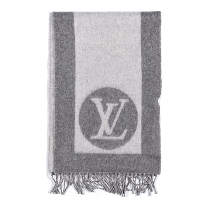 Louis Vuitton Lambswool Angora Cardiff Scarf Grey 2 of 4