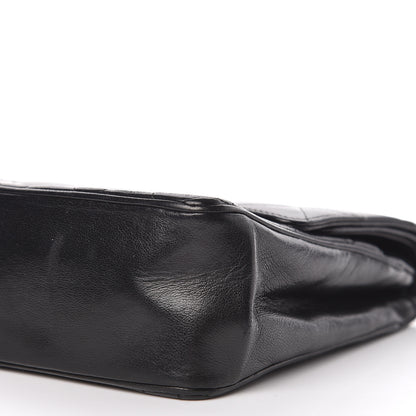 Chanel Lambskin Quilted Medium Double Flap Black 17 of 19