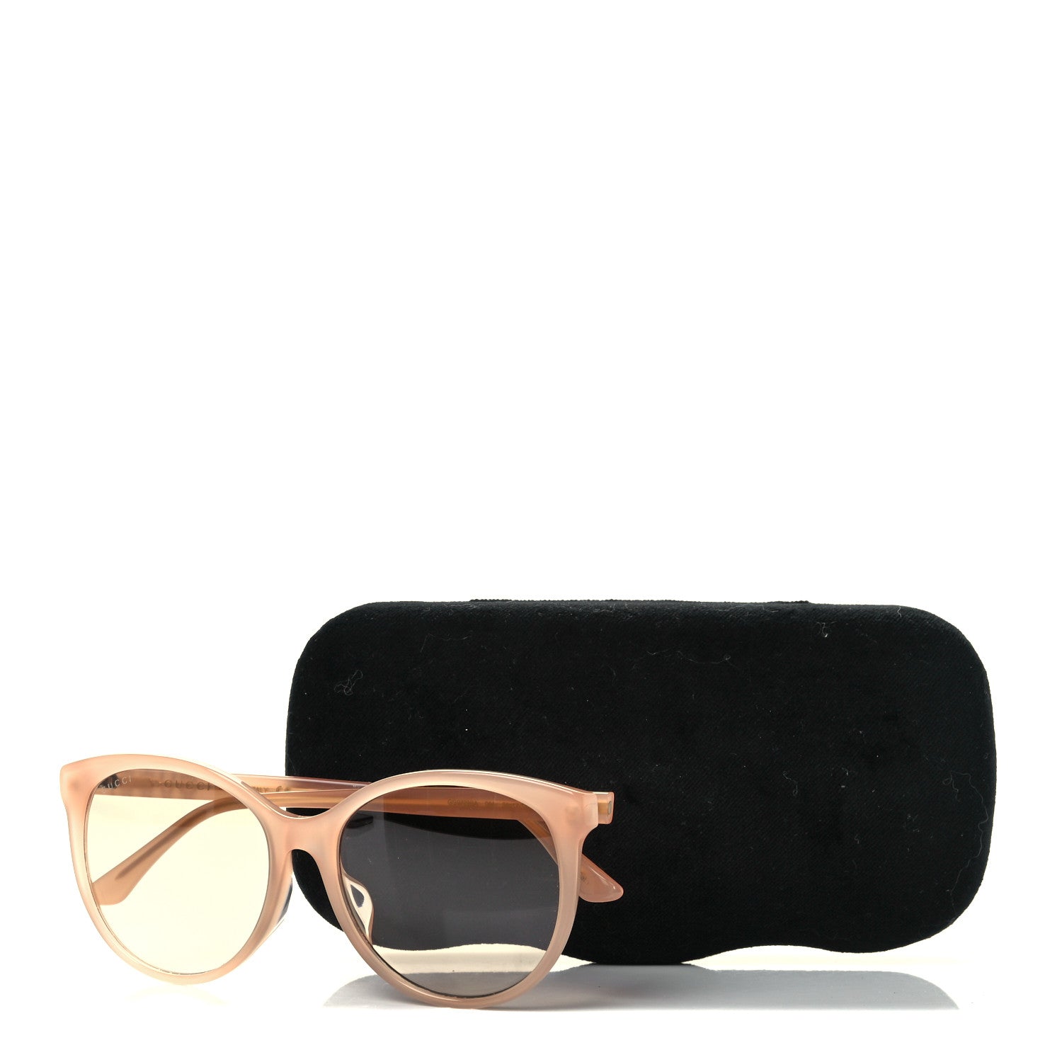 Gucci Acetate Round Frame Crystal Sunglasses GG0729SA Beige 9 of 9