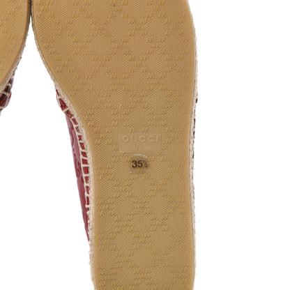 Gucci Guccissima Signature Espadrilles 35.5 Hibiscus Red 6 of 8