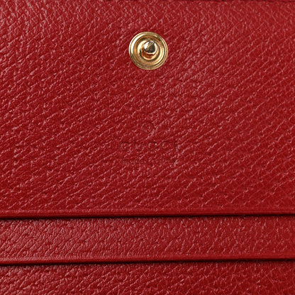 Gucci GG Supreme Monogram Tian Card Case Beige Multicolor Red 6 of 8