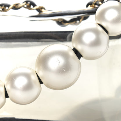 Chanel Lambskin PVC Sand By The Sea Flap With Pearl Strap Black 8 of 12