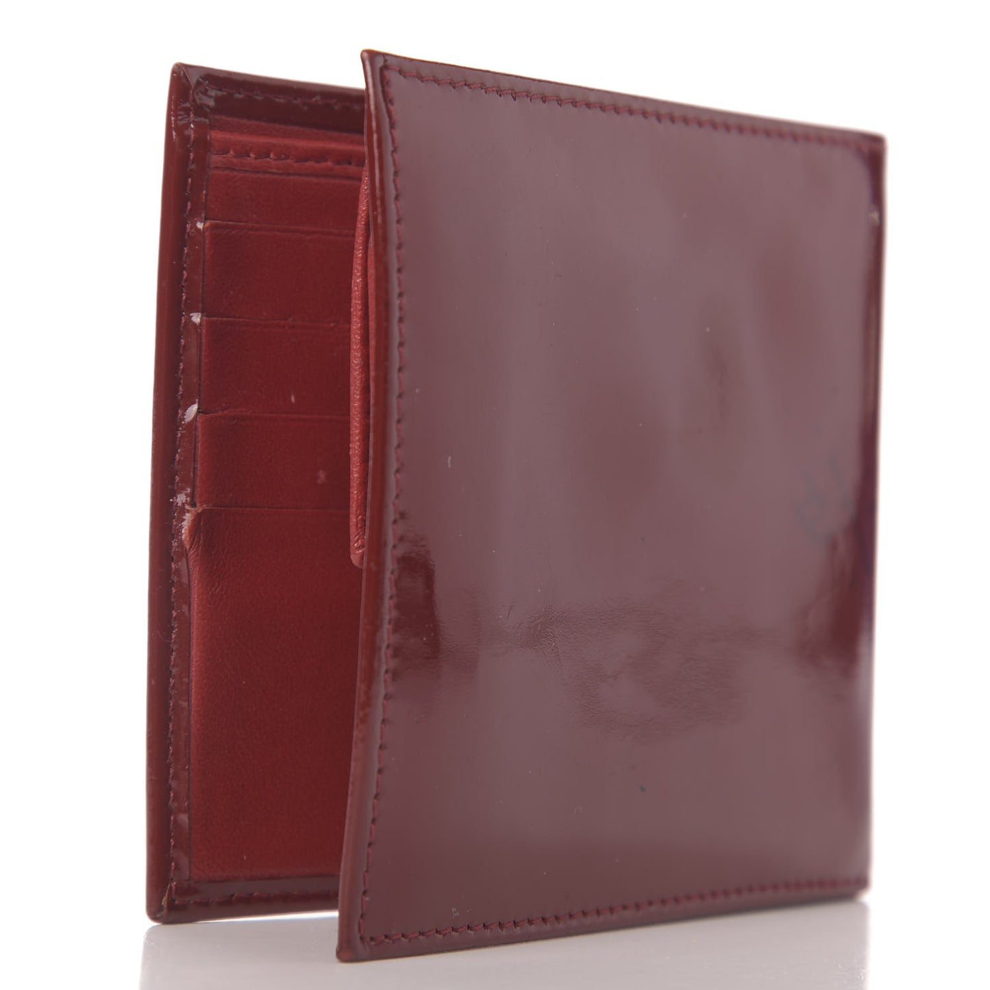 Patent Bi-Fold Wallet Red
