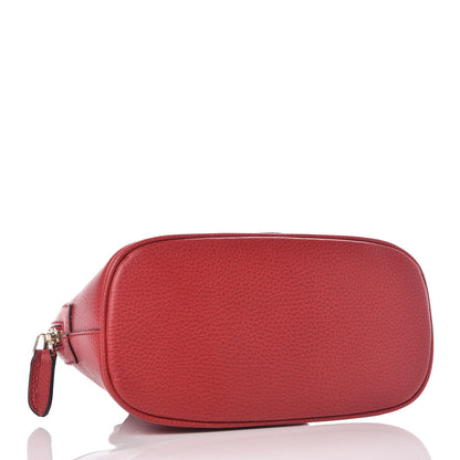 Gucci Dollar Calfskin Small GG Charm Dome Bag Red 5 of 10