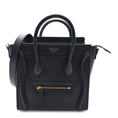 Celine Smooth Calfskin Nano Luggage Black 1 of 10