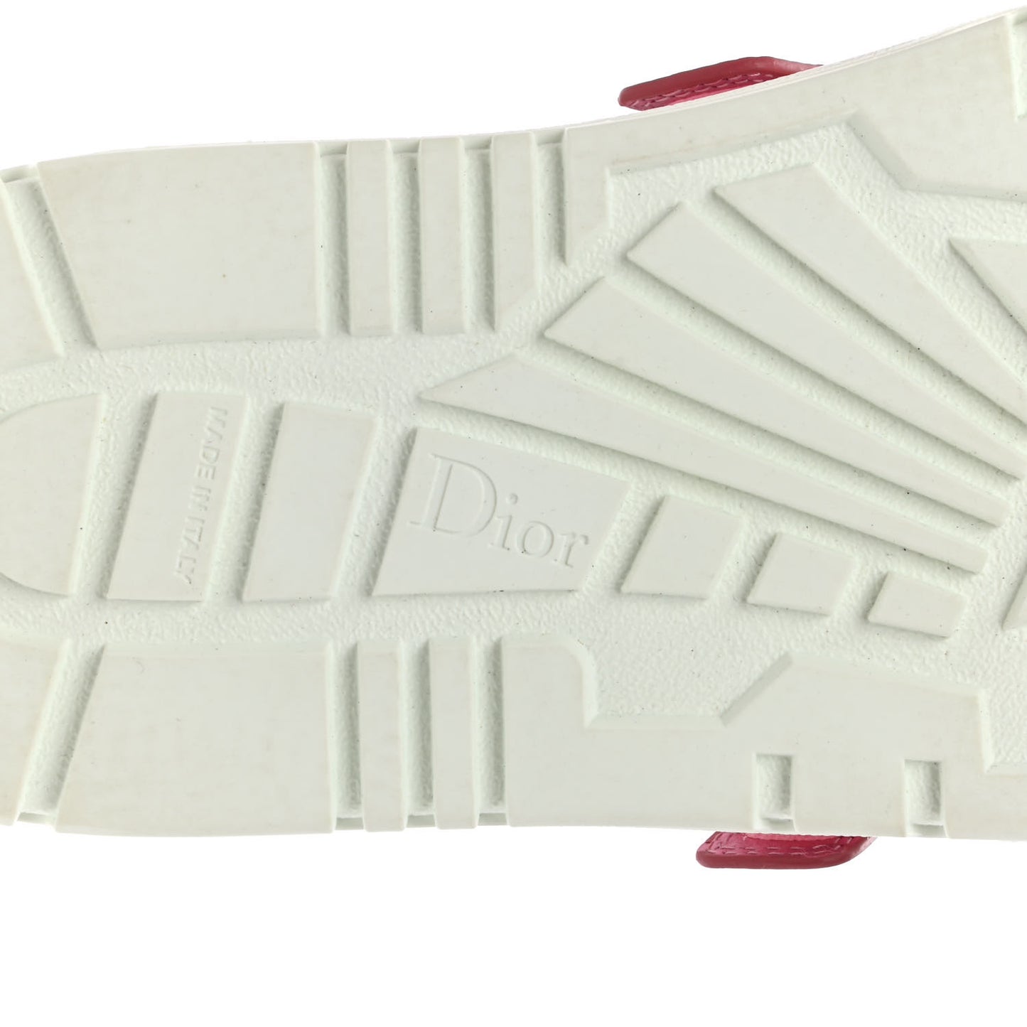 Laminated Calfskin Dior-ID Platform Sneakers 39 White Metallic Pink