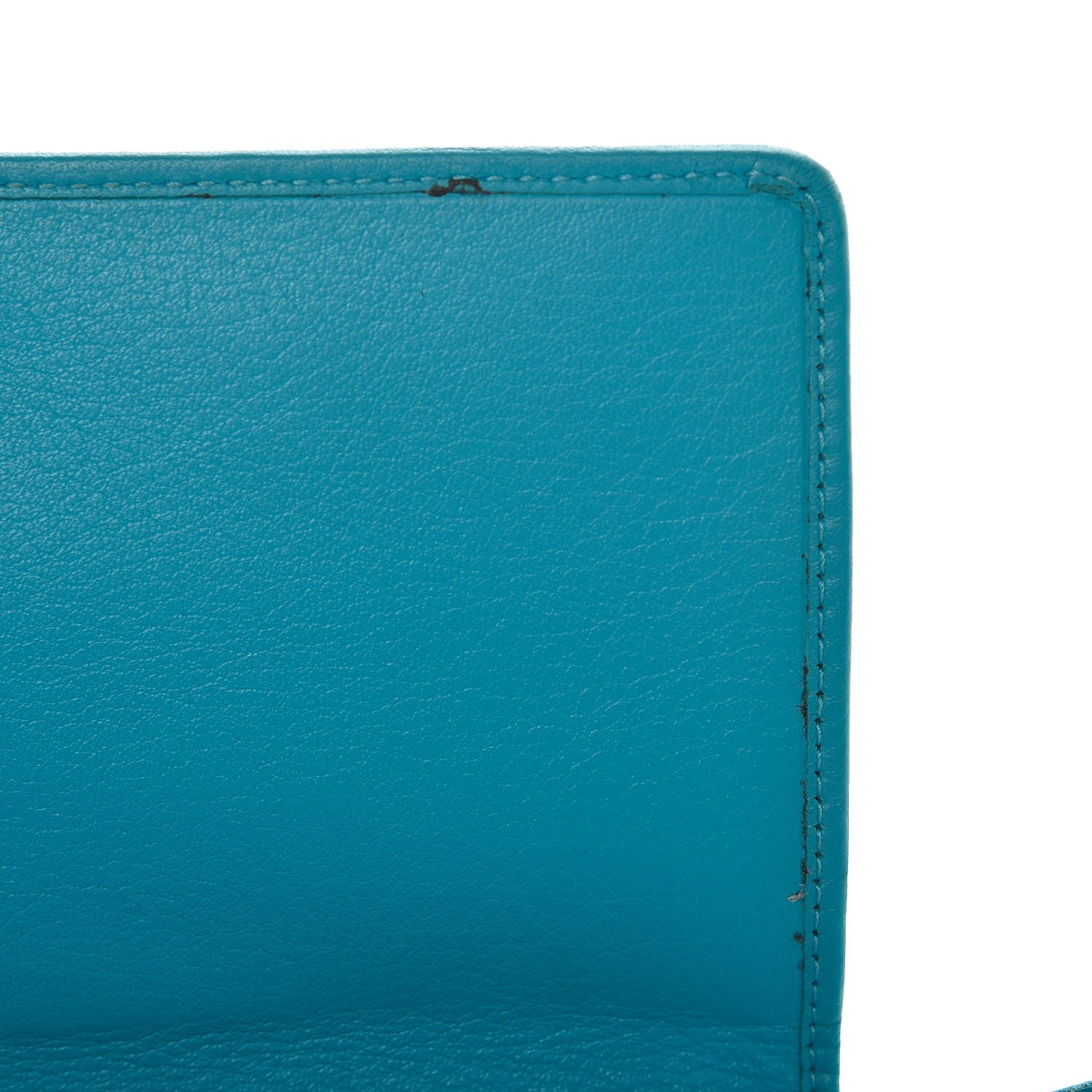 Balenciaga Supple Calfskin Papier Platre Money Wallet Bleu Caraibes 16 of 17