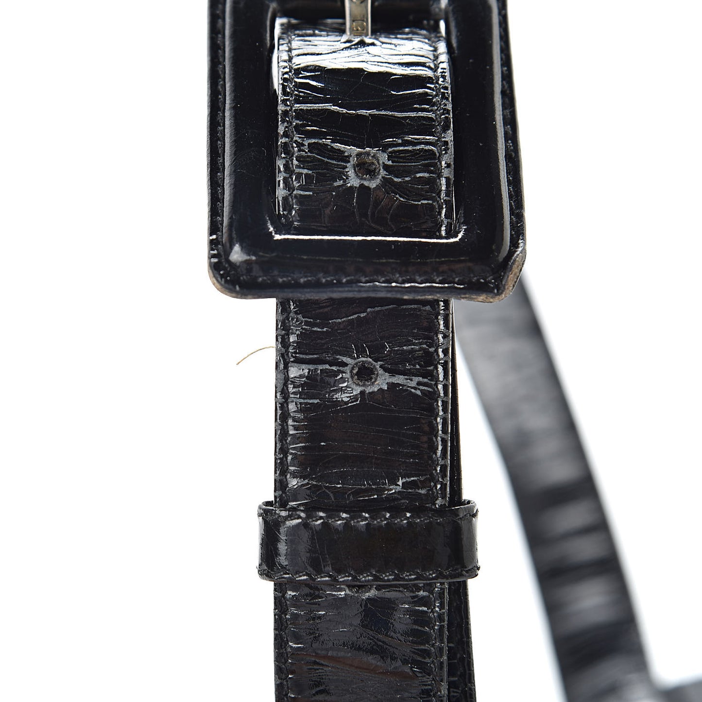 Patent Chevron Quilted Belt Bag 80 32 Black