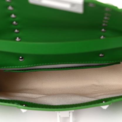 Valentino Garavani Vitello Colorblock Medium Free Rockstud Flip Lock Crossbody Bag Peppermint White 4 of 7