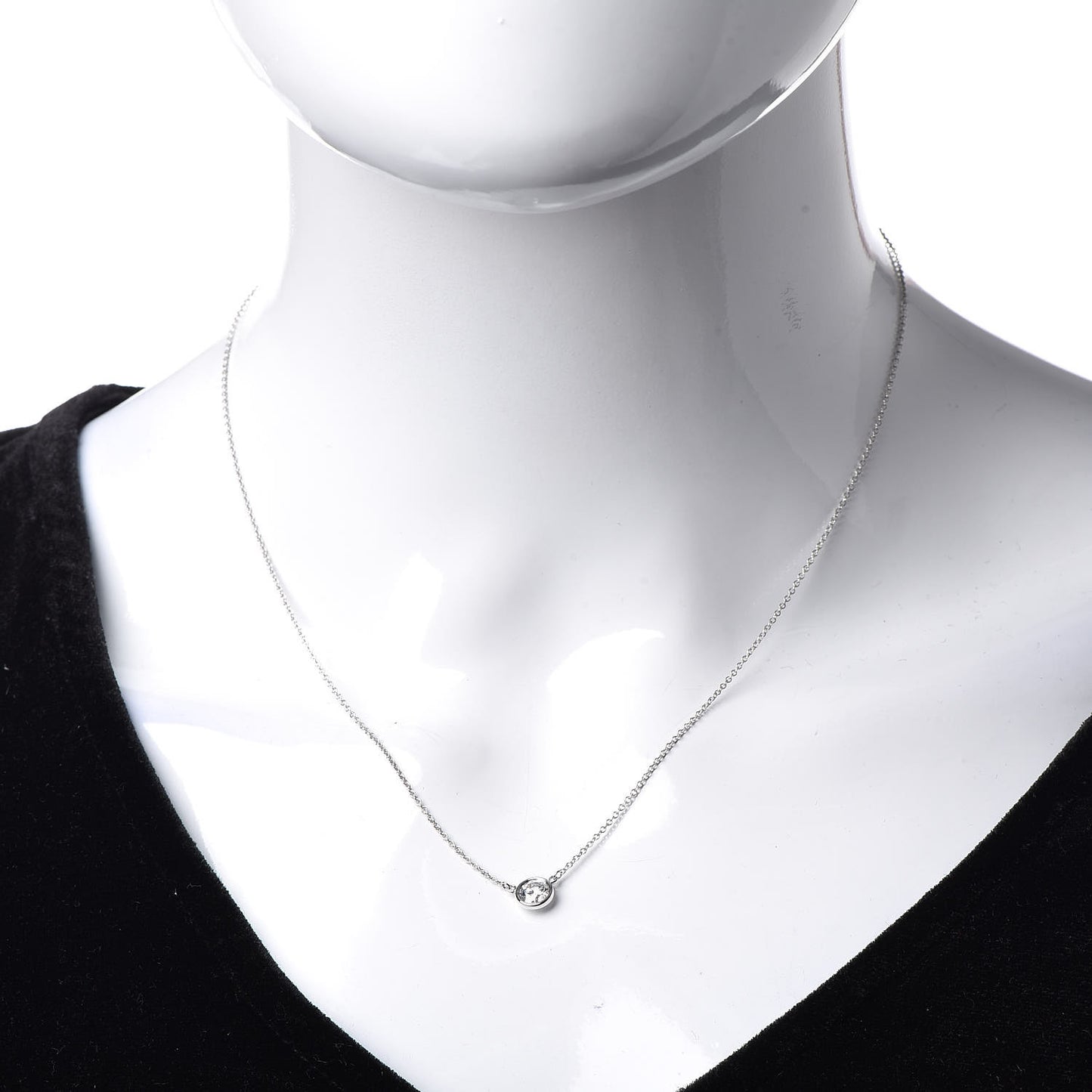 Platinum Diamond .43ct Elsa Peretti Diamonds by the Yard Pendant Necklace