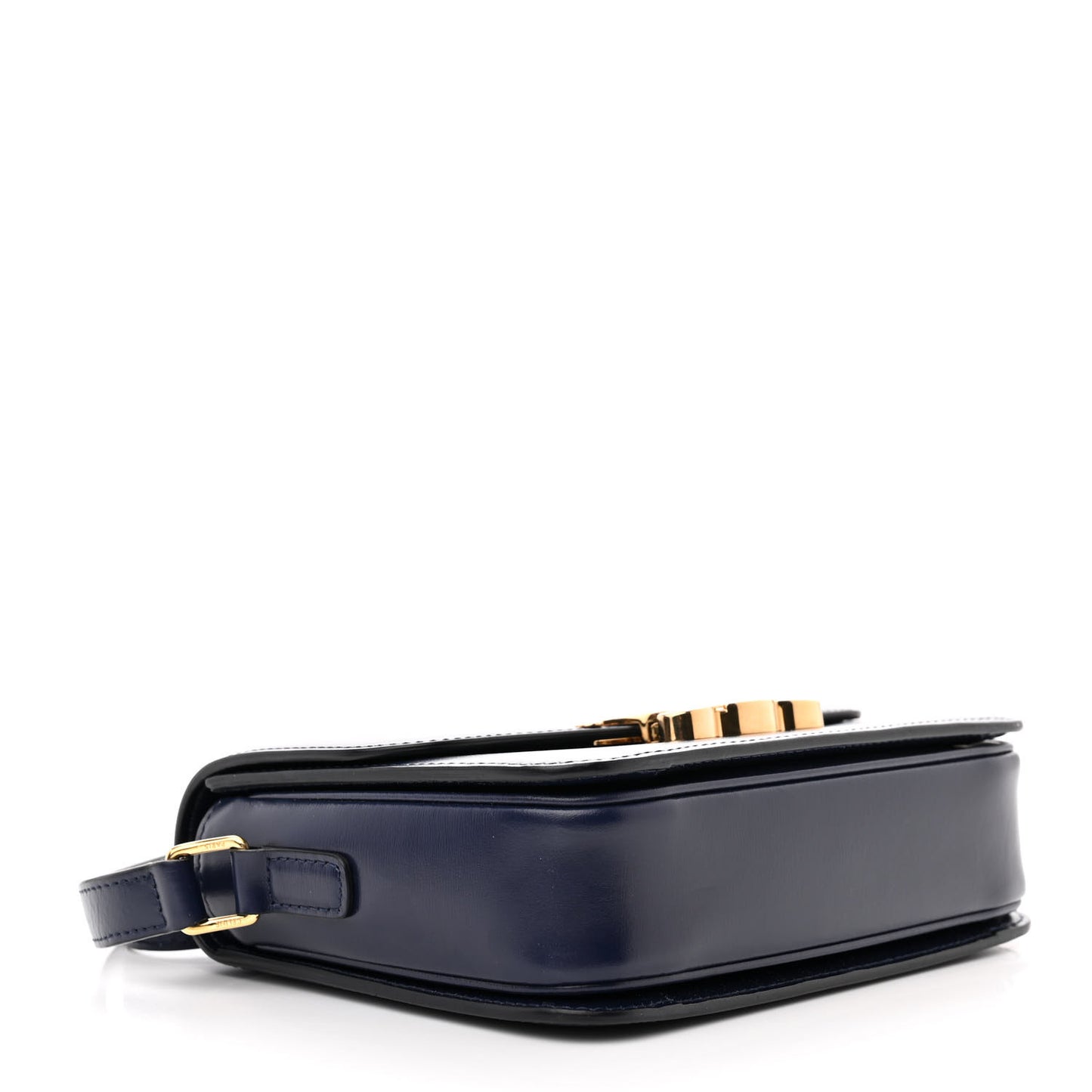 Shiny Calfskin Small Triomphe Dark Blue