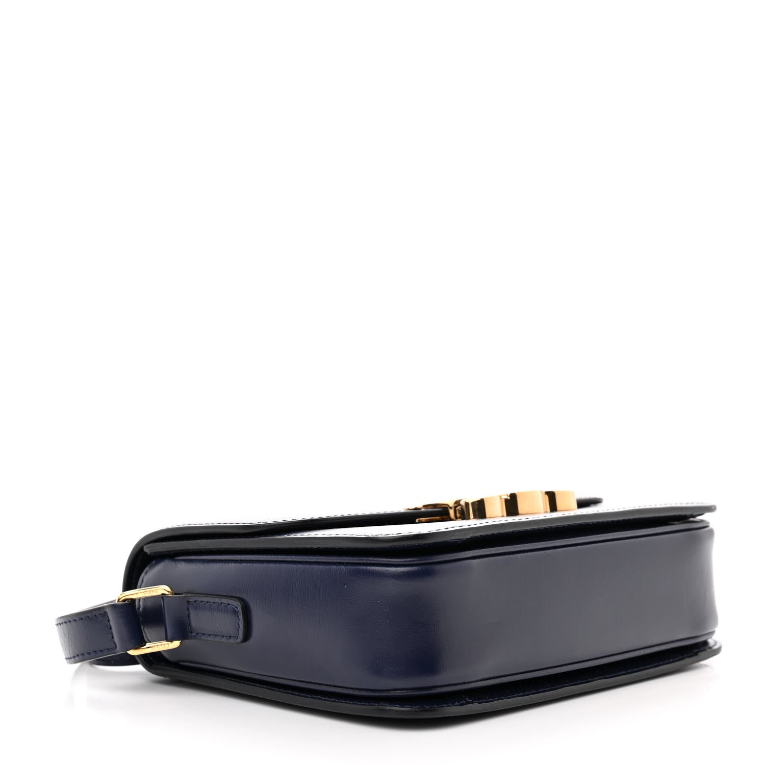 Celine Shiny Calfskin Small Triomphe Dark Blue 4 of 10