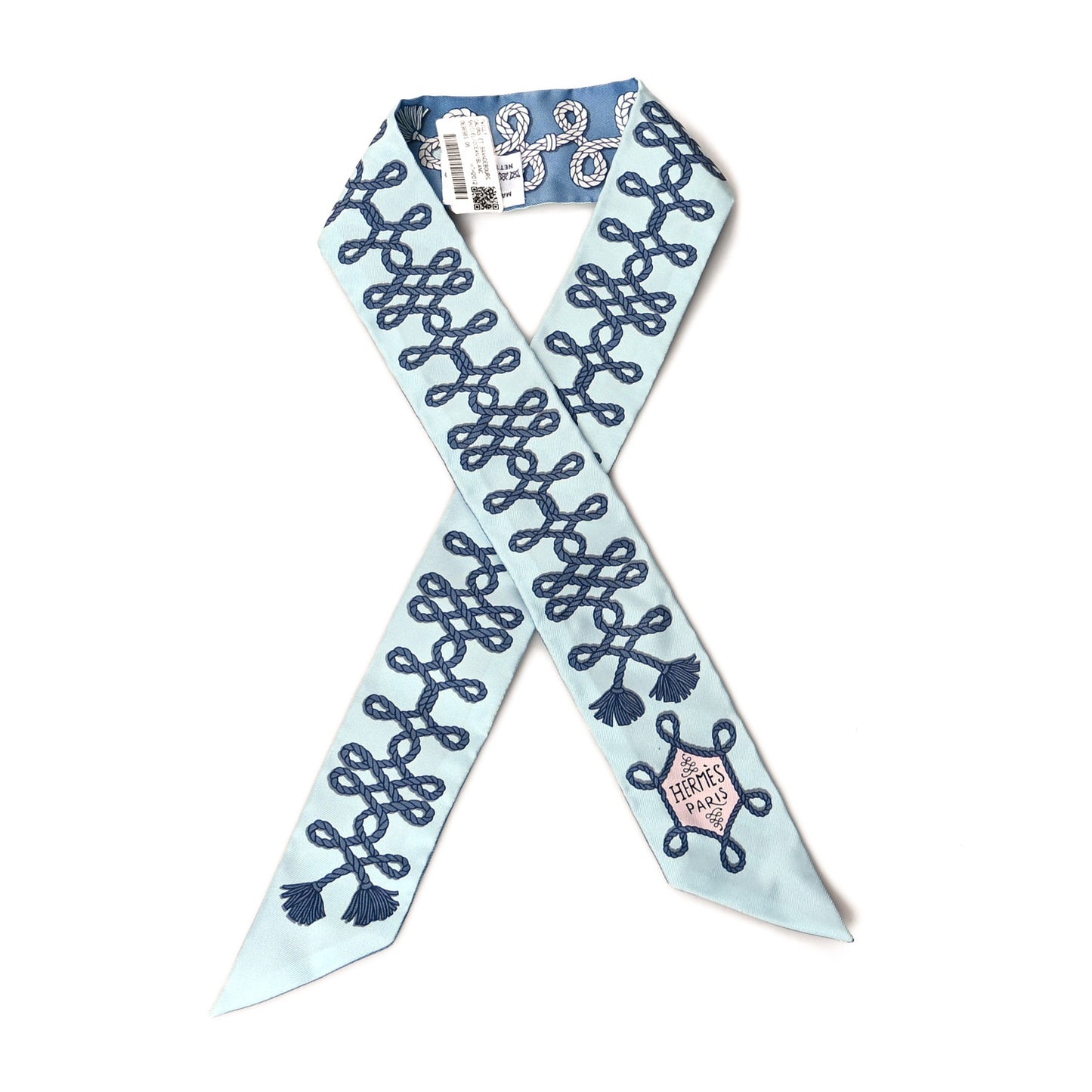 Silk Galons Et Brandebourg Twilly Ciel Ocean White