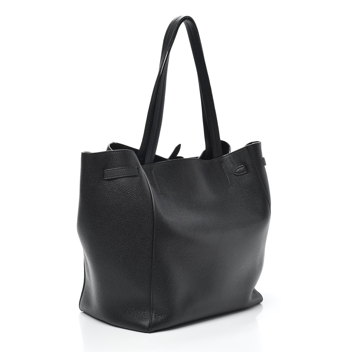 Celine Soft Grained Calfskin Small Belt Cabas Phantom Black 3 of 9