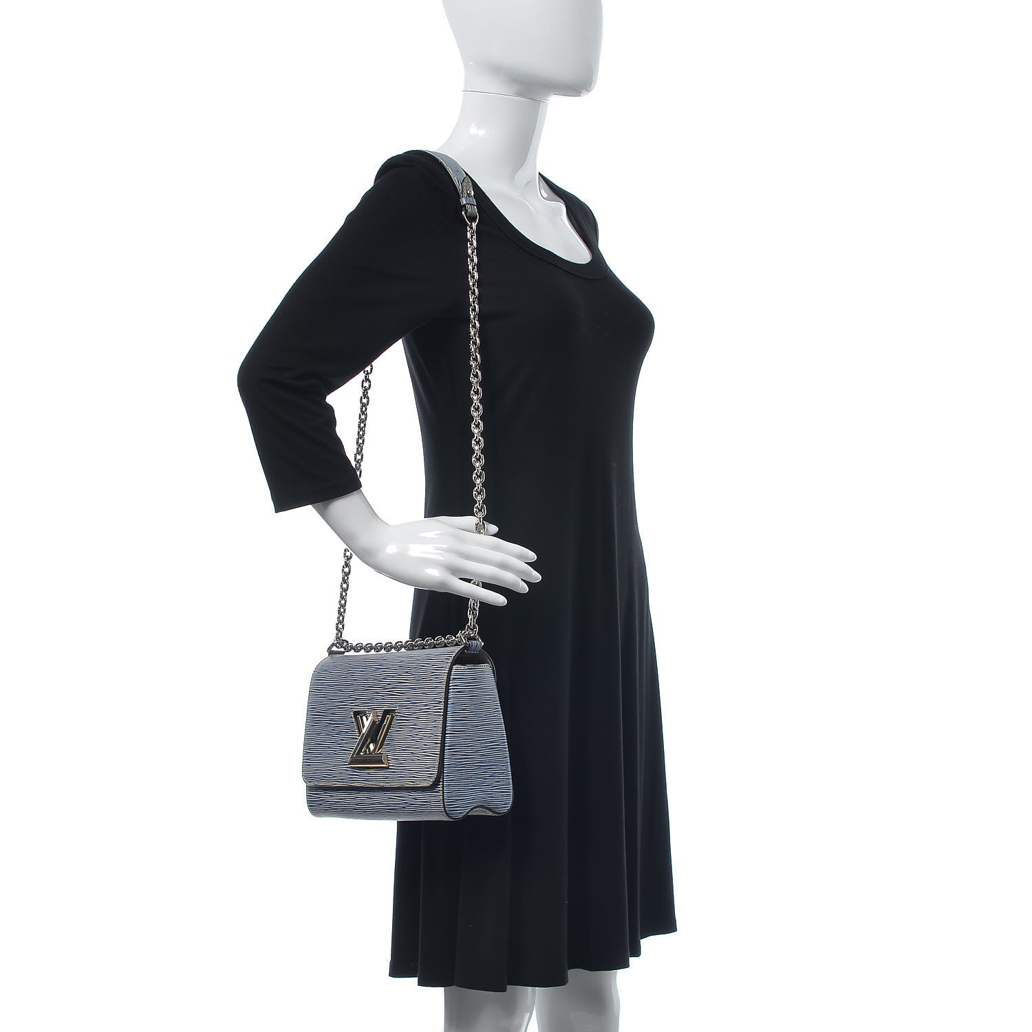 Louis Vuitton Epi Twist Shoulder Bag MM Denim Light 2 of 10