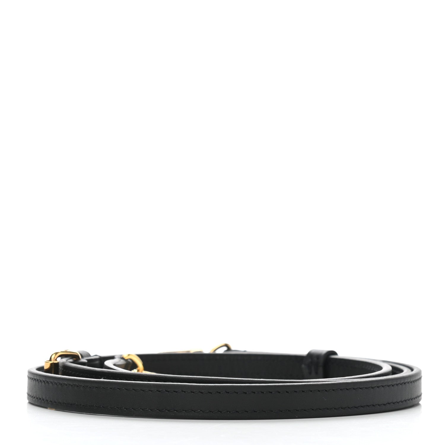 Louis Vuitton Calfskin 12mm Adjustable Shoulder Strap Black 2 of 3