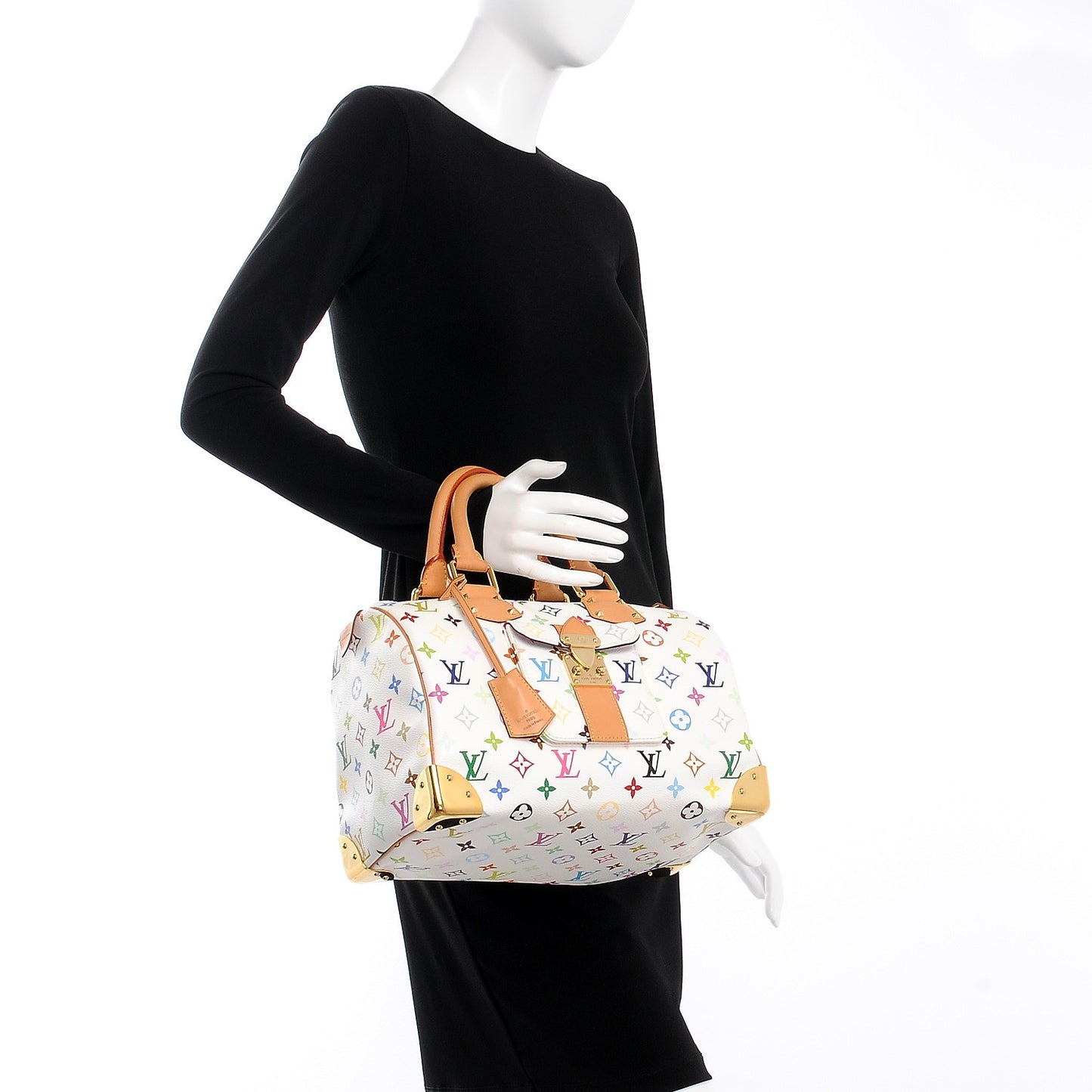 Monogram Multicolor Speedy 30 White