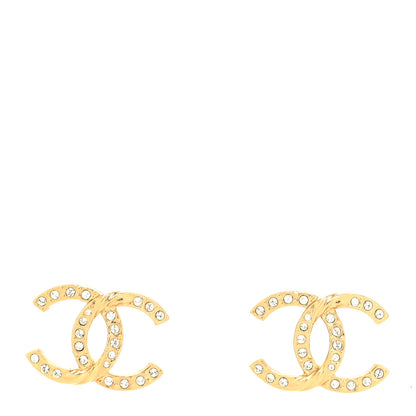 Chanel Crystal Twist CC Earrings Gold 1 of 4