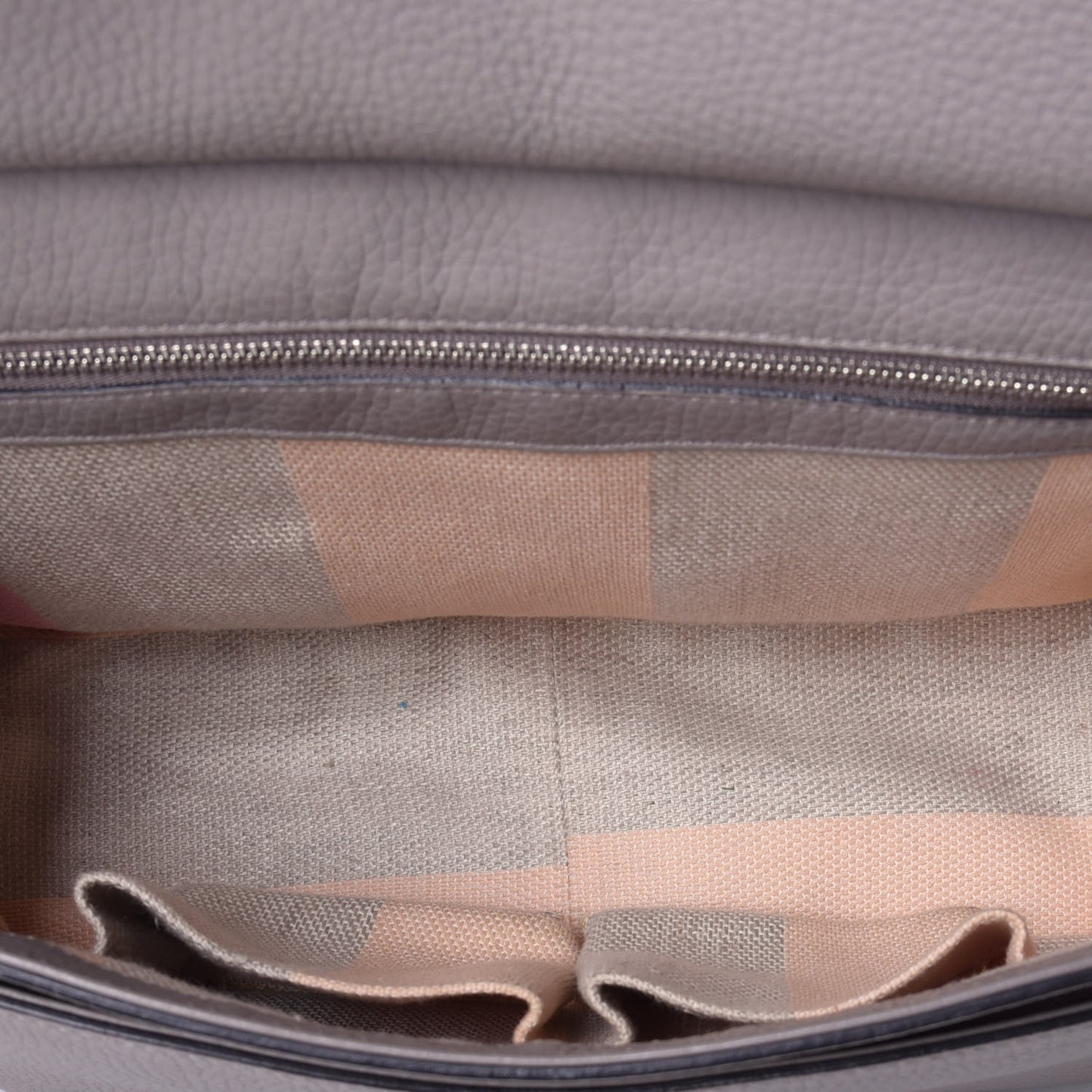 Cellarius Calfskin Medium Bamboo Daily Flap Shoulder Bag Storm Grey