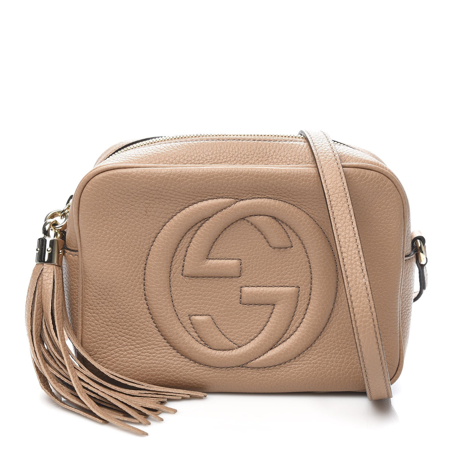 Gucci Pebbled Calfskin Small Soho Disco Bag Camelia 1 of 10