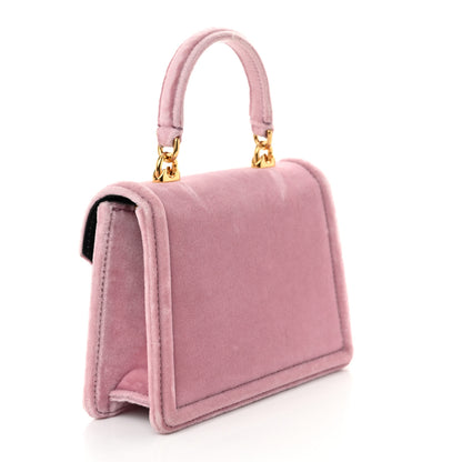 Dolce & Gabbana Velvet Small Devotion Envelope Top Handle Bag Pink 3 of 9