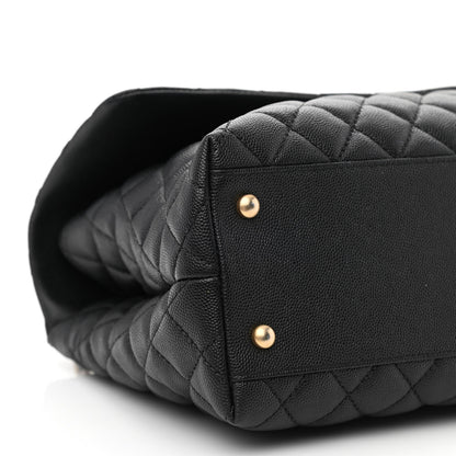 Chanel Caviar Quilted Medium Coco Handle Flap Black 8 of 10