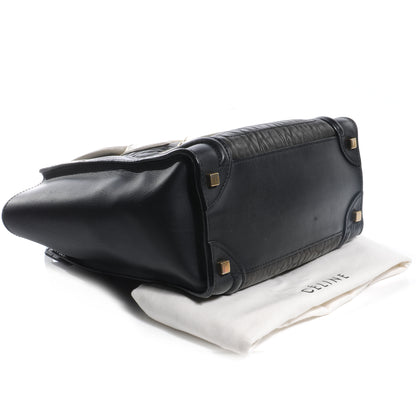 Celine Smooth Calfskin Shrunken Lambskin Micro Tri-Color Luggage Black 4 of 8
