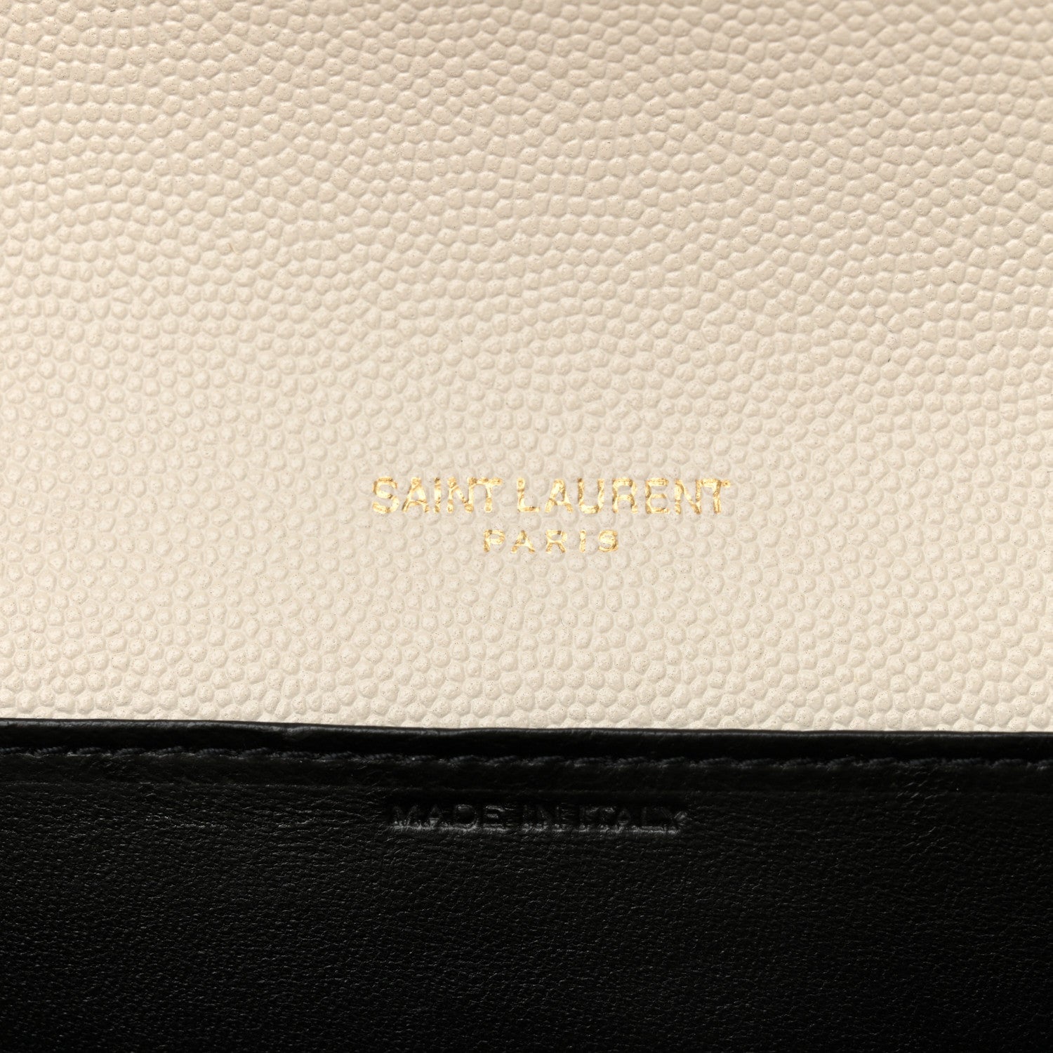 Saint Laurent Grain De Poudre Monogram Uptown Chain Wallet Crema Soft 6 of 12