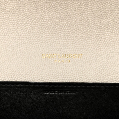 Saint Laurent Grain De Poudre Monogram Uptown Chain Wallet Crema Soft 6 of 12