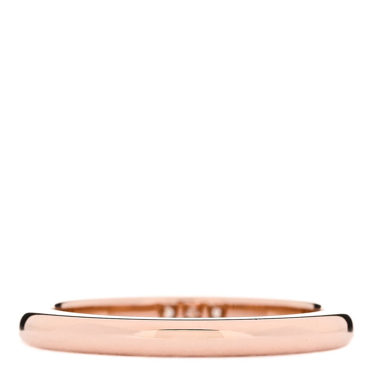 18K Rose Gold Diamond 2mm Classic Wedding Band Ring 47 4