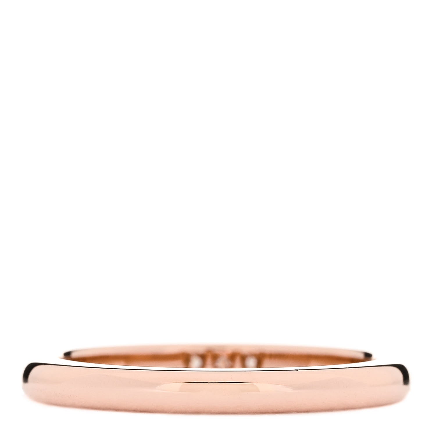 Tiffany 18K Rose Gold Diamond 2mm Classic Wedding Band Ring 47 4 3 of 5