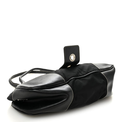 Prada Tessuto Nylon Moon Shoulder Bag Black 4 of 15