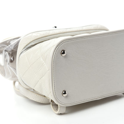 Chanel Crumpled Calfskin PVC Quilted Backpack White 5 of 10