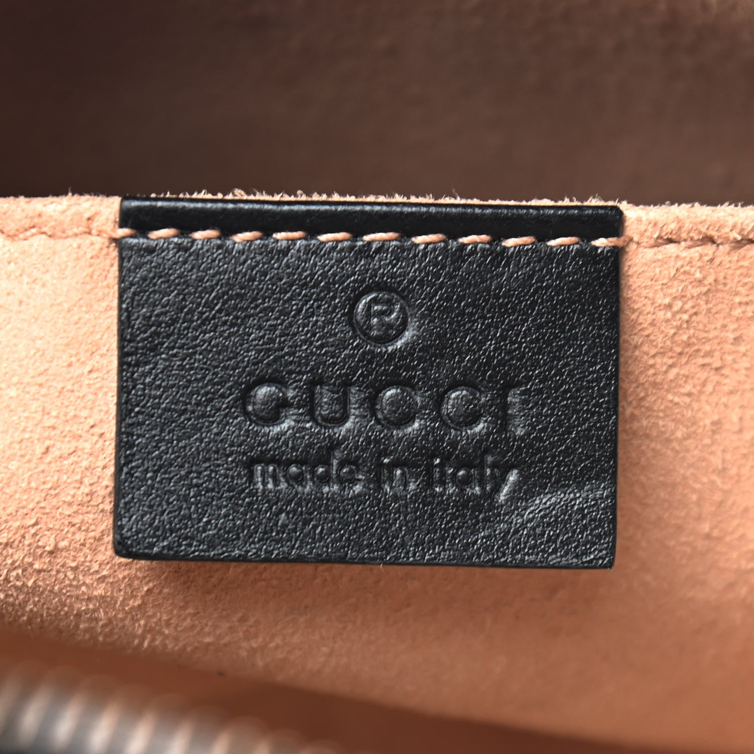 Gucci Calfskin Matelasse Mini GG Marmont Chain Shoulder Bag Black 6 of 10