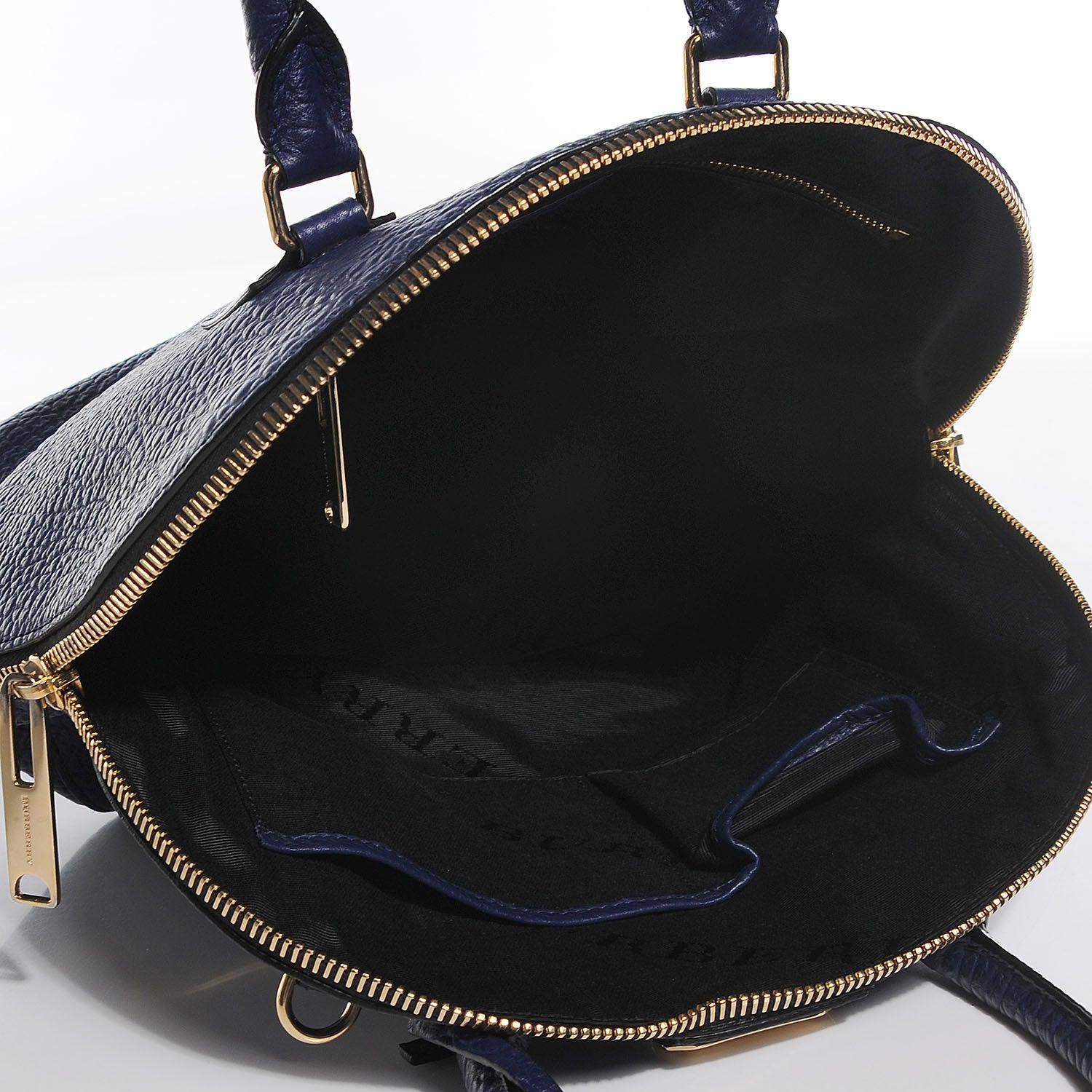 Burberry Heritage Grain Large Orchard Bowling Bag Navy Blue 5 of 10