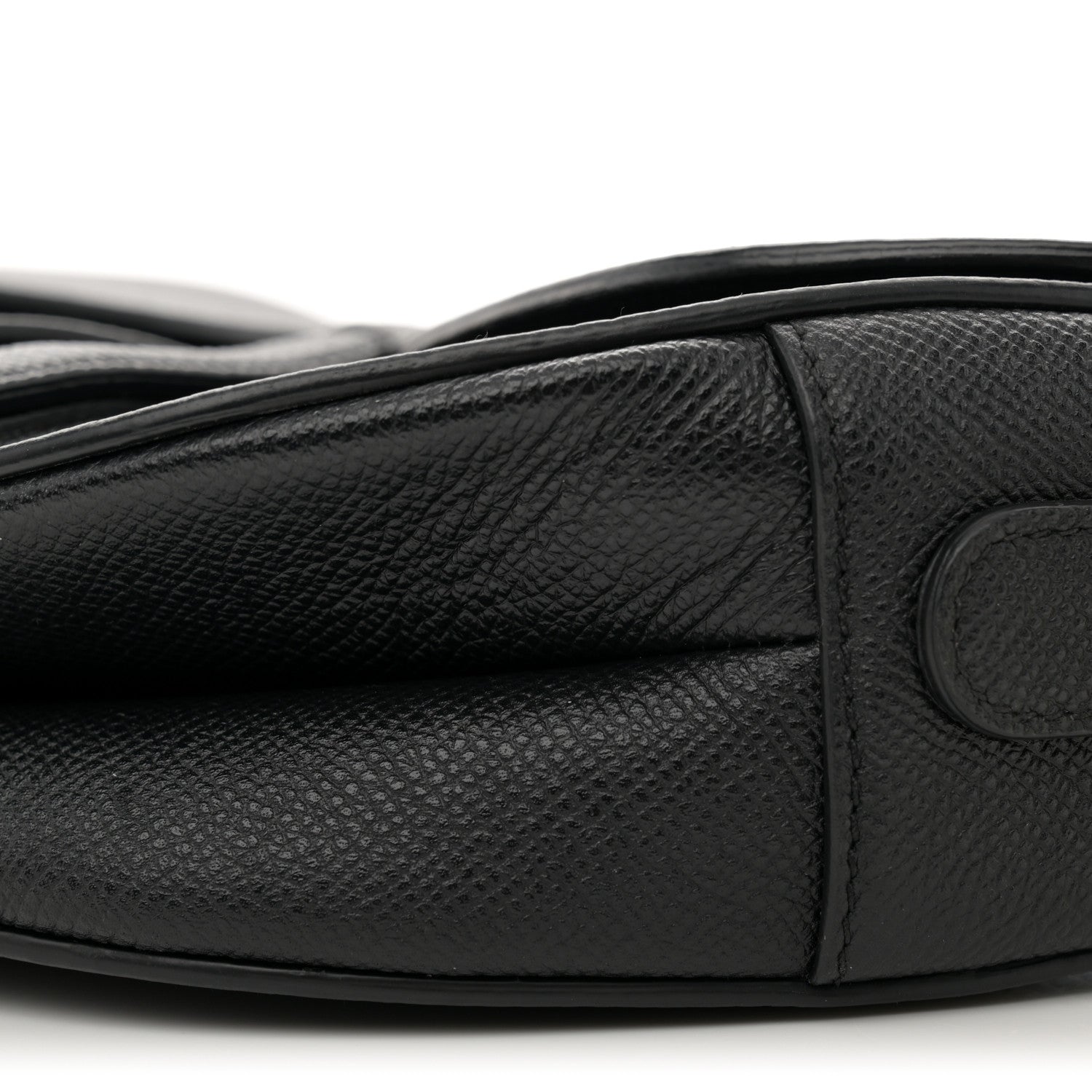 Christian Dior Grained Calfskin Saddle Bag Black 12 of 14