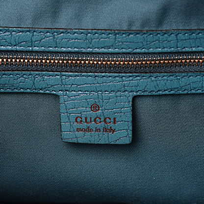 Gucci Monogram Horsebit Chain Satchel Blue 6 of 14
