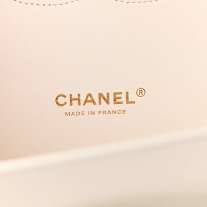 Chanel Caviar Quilted Maxi Double Flap White 6 of 10
