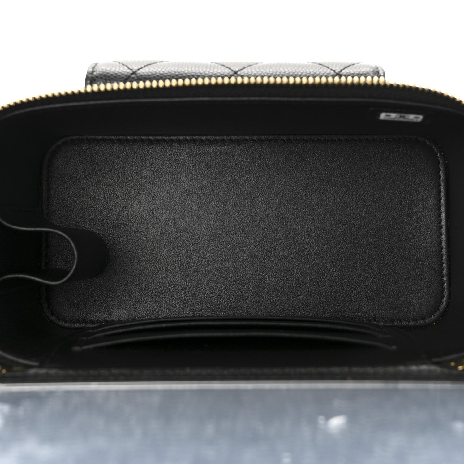 Chanel Caviar Quilted Polly Pocket East West Top Vanity With Chain Black 5 of 11