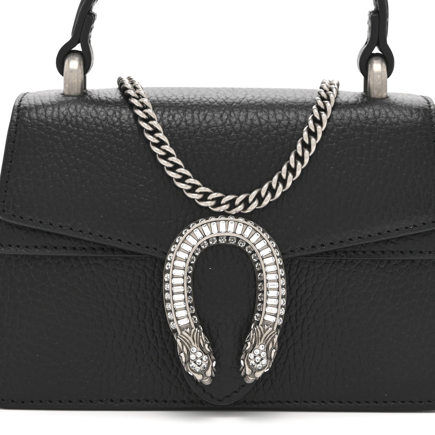 Gucci Dollar Calfskin Crystal Mini Dionysus Top Handle Bag Black Crystal 8 of 10